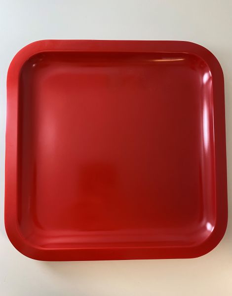 Melamin-Tablett quadr. rot, 21,5 x 21,5 x 2,5 cm