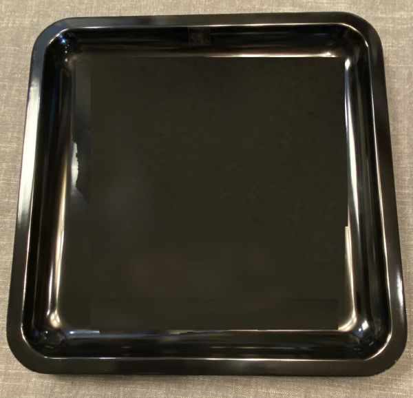 Melamin-Tablett schwarz, quadr., 25,5 x 25,5 x 2 cm