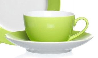 Farbenfroh Kaffee-/ Cappuccinotasse m. Unterteller apfelgrün
