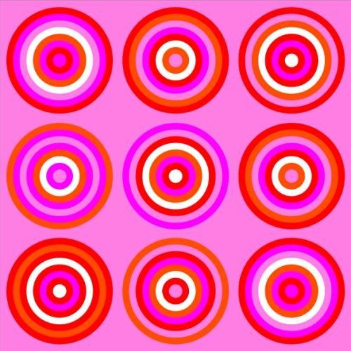 Papierservietten Kreise pink
