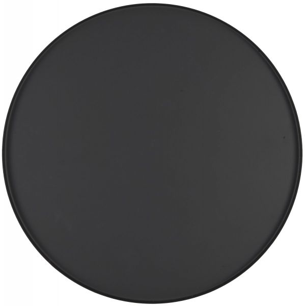 Eisen-Tablett schwarz D 35,5 cm mit 1 cm hoher Außenkante