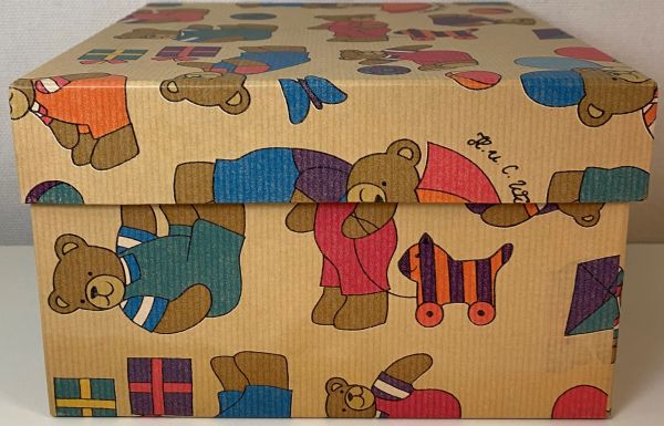 Petz Schachtel Teddy beige, B 21 cm, T 21 cm, H 12,5 cm