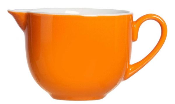 Farbenfroh Porzellan-Milchkännchen außen orange, innen weiß