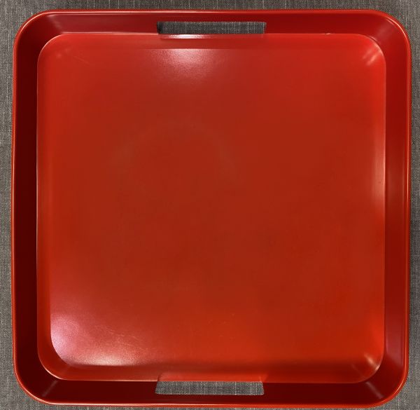 Melamin-Tablett quadr. rot, 33 x 33 x 4,2 cm