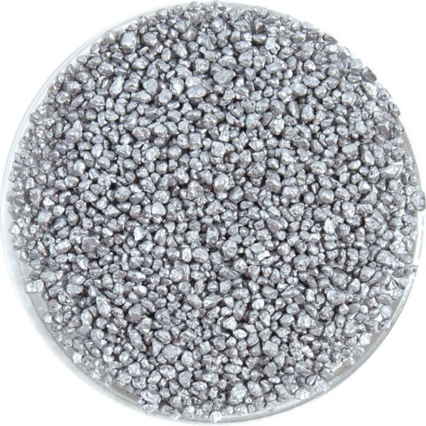 Z on base Kerzen-Kies Metallic Silber, 2 - 3 mm, 550 ml