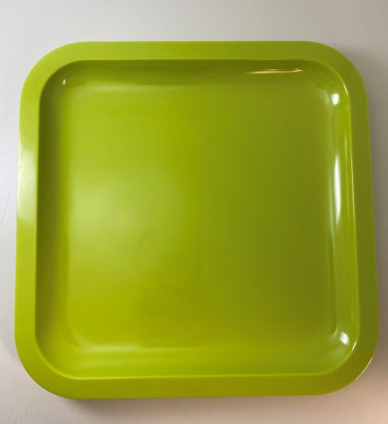 Melamin-Tablett quadr. apfelgrün, 21,5 x 21,5 x 2,5 cm