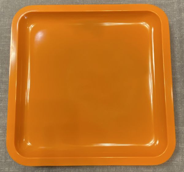 Melamin-Tablett orange, quadr. 25,5 x 25,5 x 2 cm