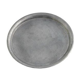 Metall-Teller Zink rund D 15 cm, H 1 cm