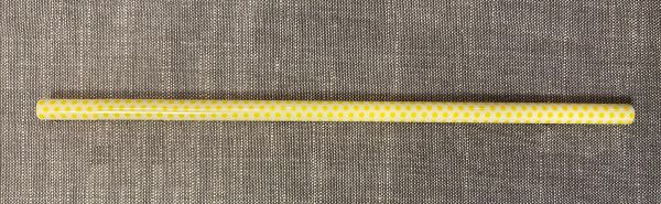Spot Melamin-Strohhalm weiß m. gelben Pktn., spülm.-fest, D 0,7 cm, H 22,6 cm