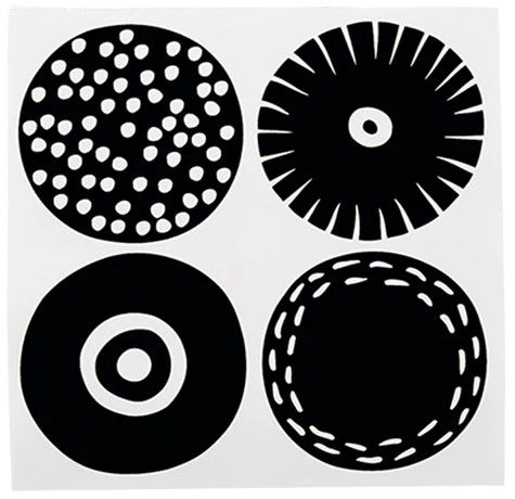 Papierservietten schwarz-weiß Kreismuster
