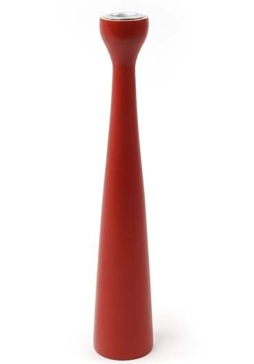 Kerzenhalter Ovation Akazie, Farbe rot, D 5 cm, H 30 cm
