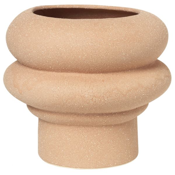 Keramik-Gefäß Grip-Grip-up lachs , D 22 cm, H 18,5 cm