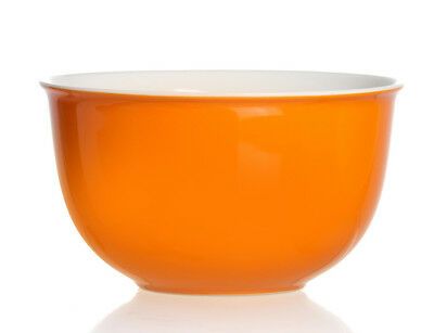 Farbenfroh Porzellan-Müslischale außen orange, innen weiß