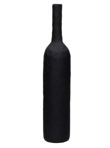 Vase &quot;Black big bottle&quot;, Aluminium wasserdicht, D 13 cm, H 45 cm
