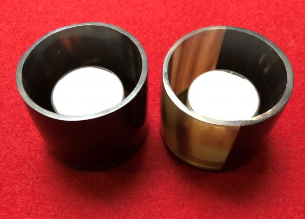 Horn-Teelichthalter, D 6,5 cm, H 5,3 cm