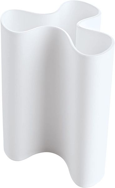 Vase OCEAN Kunststoff weiß, B 11,5 cm, T 12,5 cm, H 16,6 cm