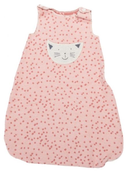 &quot;Miau&quot; Schlafsack Katze rosa für Kinder von 1 bis 2 Jahren